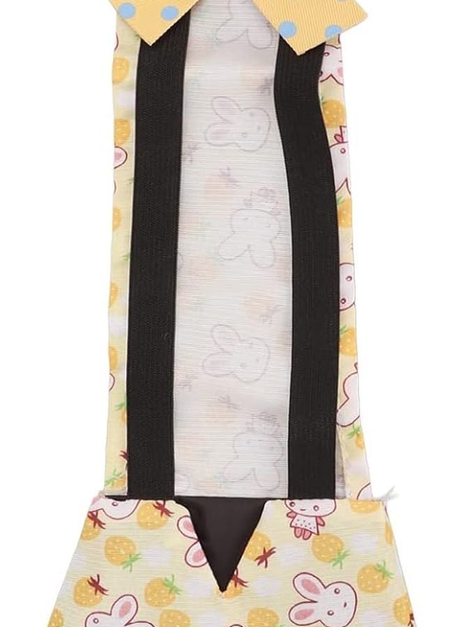 Cute Rabbit Pattern Reusable Poultry Diapers For Chickens Ducks Geese Yellow XS - Image 1