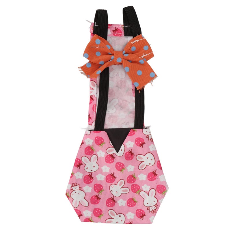 Cute Rabbit Pattern Reusable Poultry Diapers For Chickens Ducks Geese Yellow XS - Image 2
