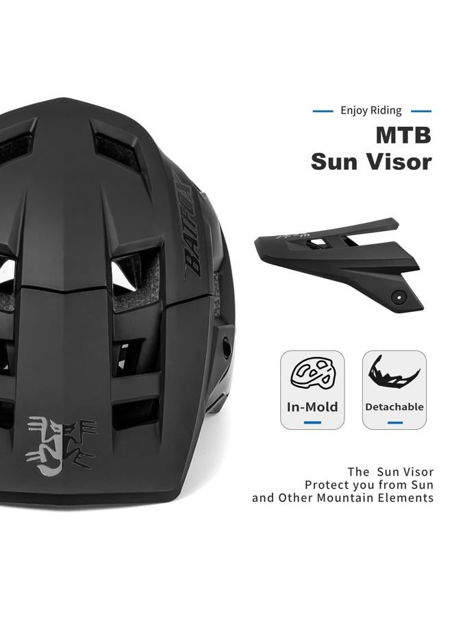BATFOX Bike Helmet,Mountain Bike Helmet Helmets for Men Women Adults Youth (Black, M(54-57CM)) - Image 4
