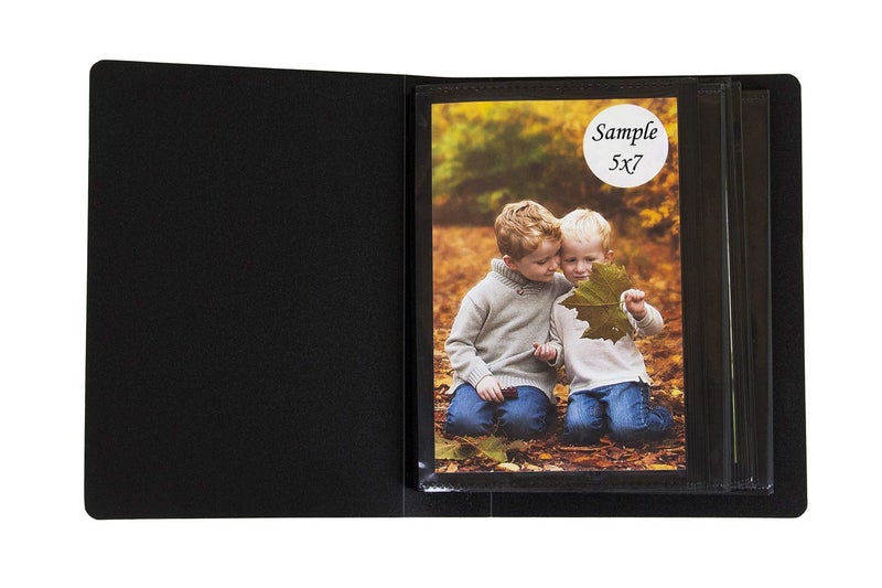 2PO Photo Album 5x7 Inch Holds 100 Photos - Art Portfolio with Protective Poly Case - Space Saver - Image 2