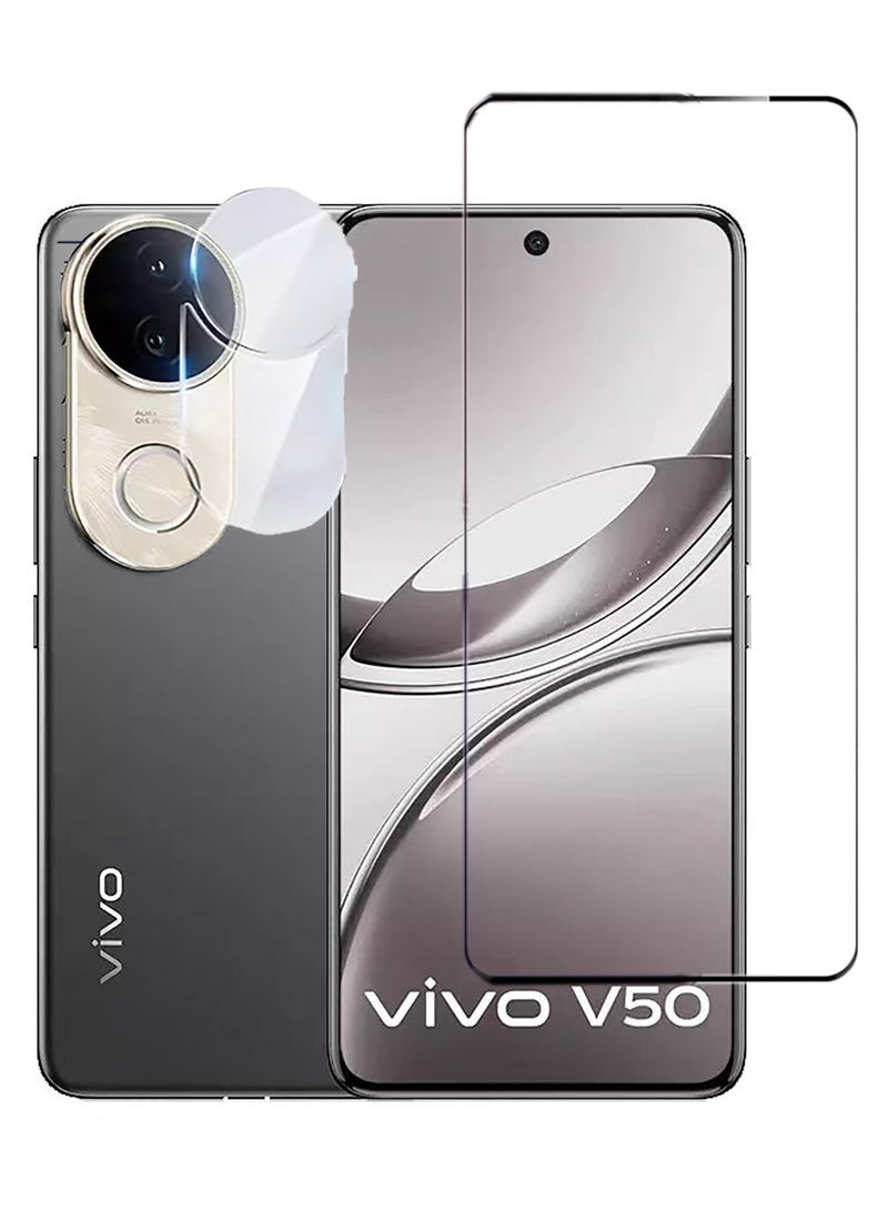 For vivo V50 5G Screen Protector Camera 1 Pack Lens Film+ 1 Pack Screen protector - Image 1