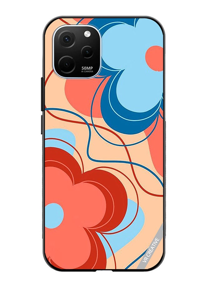VR CREATIVE Protective Case Cover For Huawei Enjoy 50z Flower Design Multicolour - Image 1
