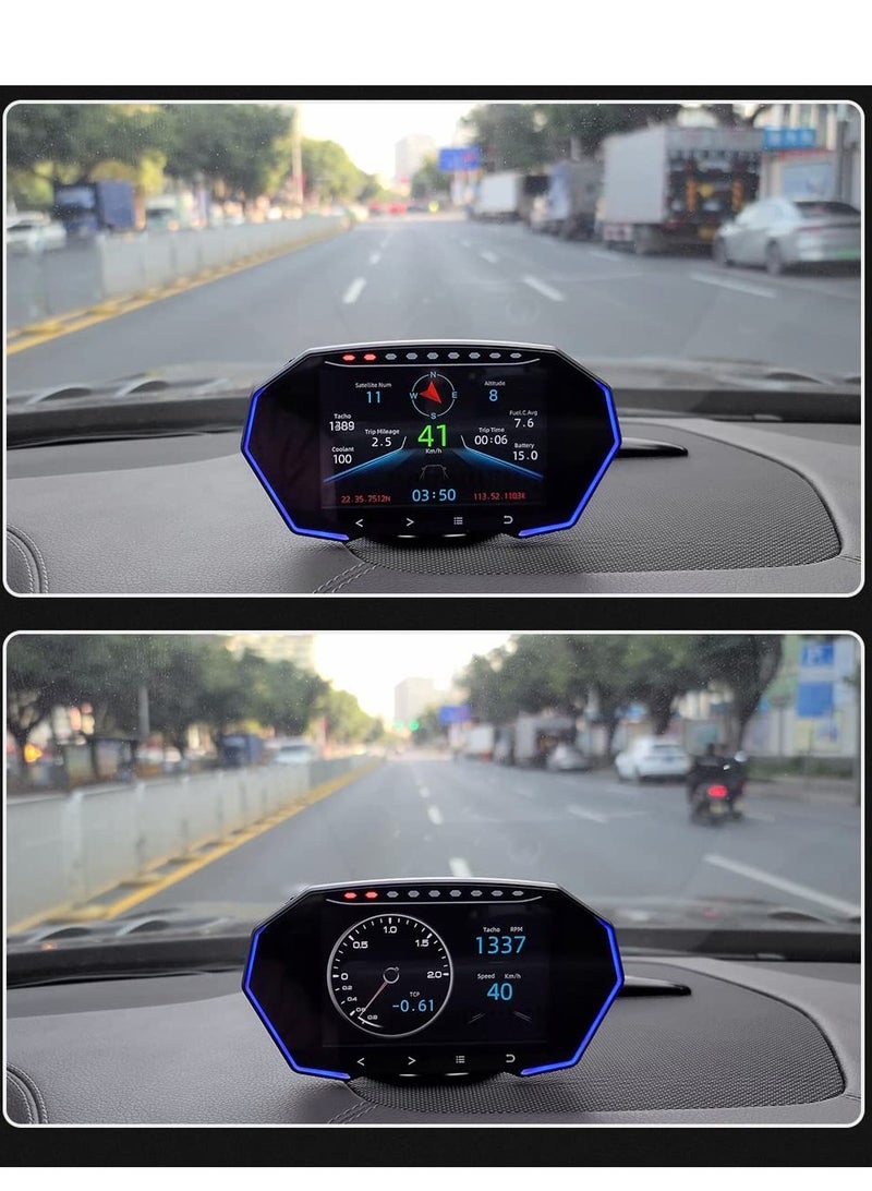 GULFLINK HUD Heads Up Display OBD Multi Function LCD Speed Meter