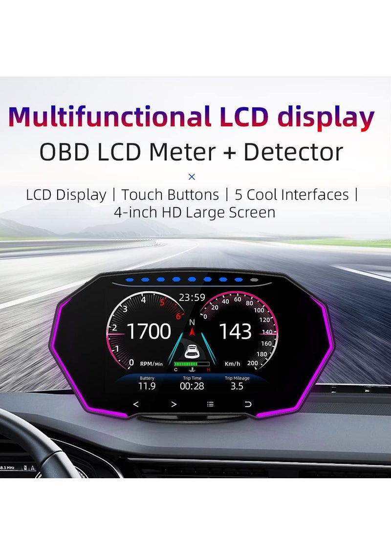 GULFLINK HUD Heads Up Display OBD Multi Function LCD Speed Meter