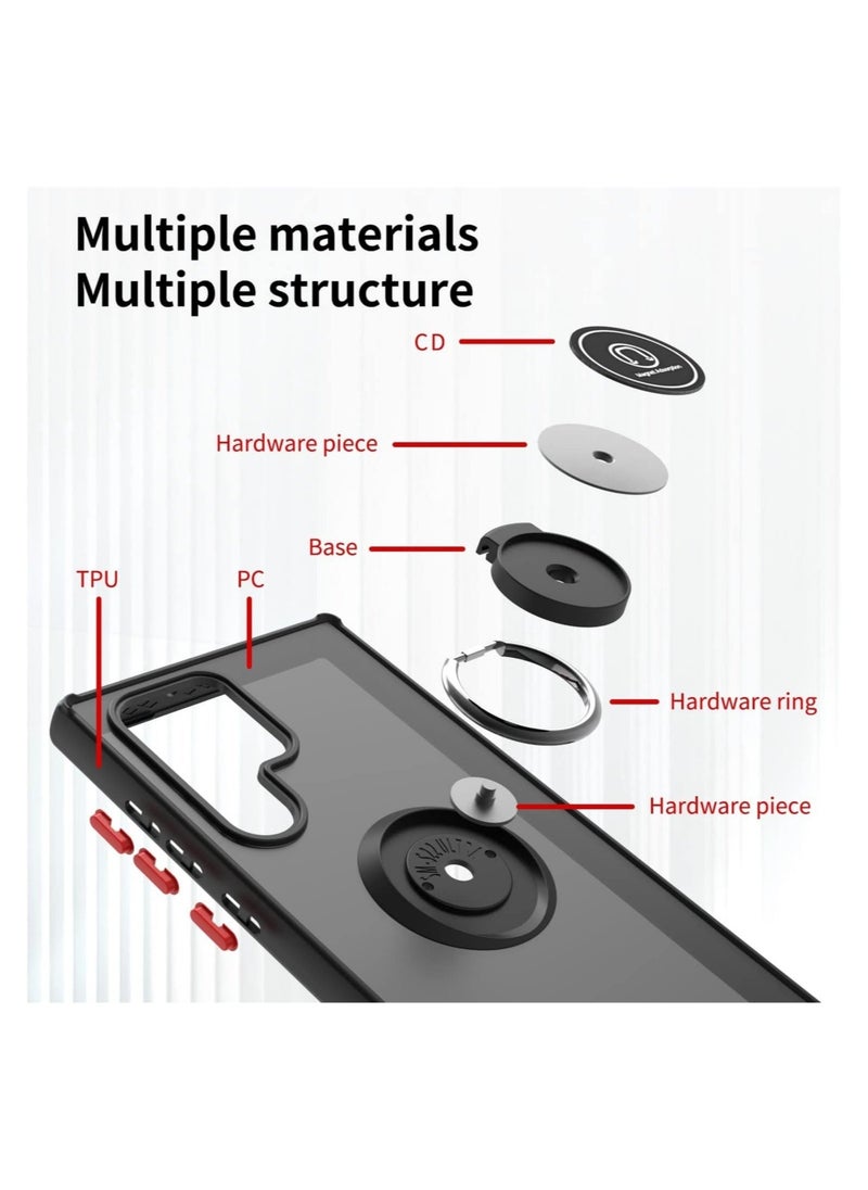 Raxoom Galaxy S22 Luxury TPU Shockproof Ring Holder Kickstand Slim Plated Phone Case Cover - Image 4