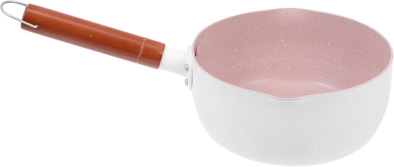 Japanese-style 20cm Maifan Stone Food Saucepan, Aluminium Milk Cooking Pot for Food Preparation, White Household Soup Pan for Kitchen Use - Image 1