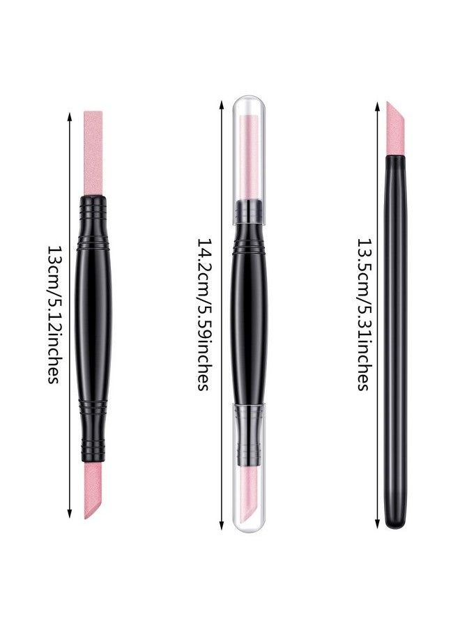 Mudder - 6 Pieces Pumice Stone Nail File Stone Sanding Nail File Stone Cuticle Remover Stick Doubleheaded Polishing Pen For Household Beauty Salon Fingernail Toenail Peeling Dead Skin Repairing - Image 1