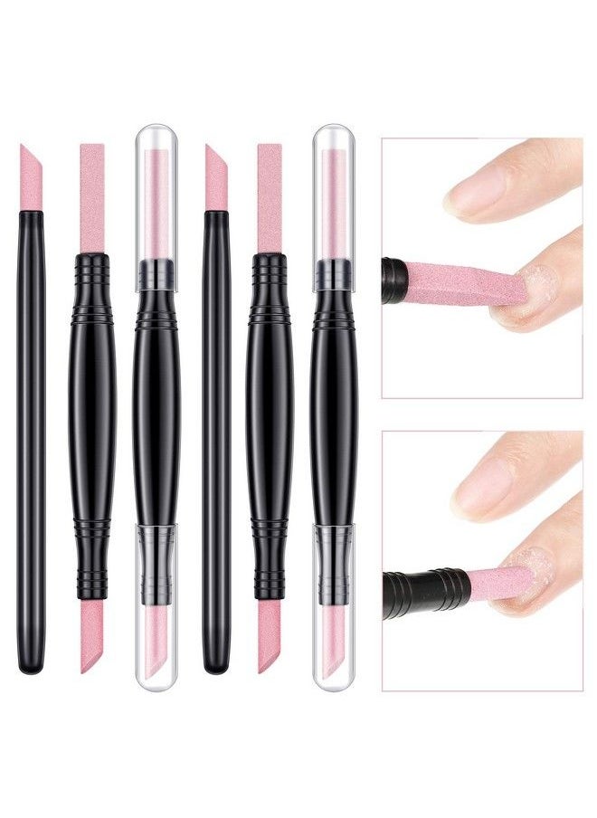 Mudder - 6 Pieces Pumice Stone Nail File Stone Sanding Nail File Stone Cuticle Remover Stick Doubleheaded Polishing Pen For Household Beauty Salon Fingernail Toenail Peeling Dead Skin Repairing - Image 1