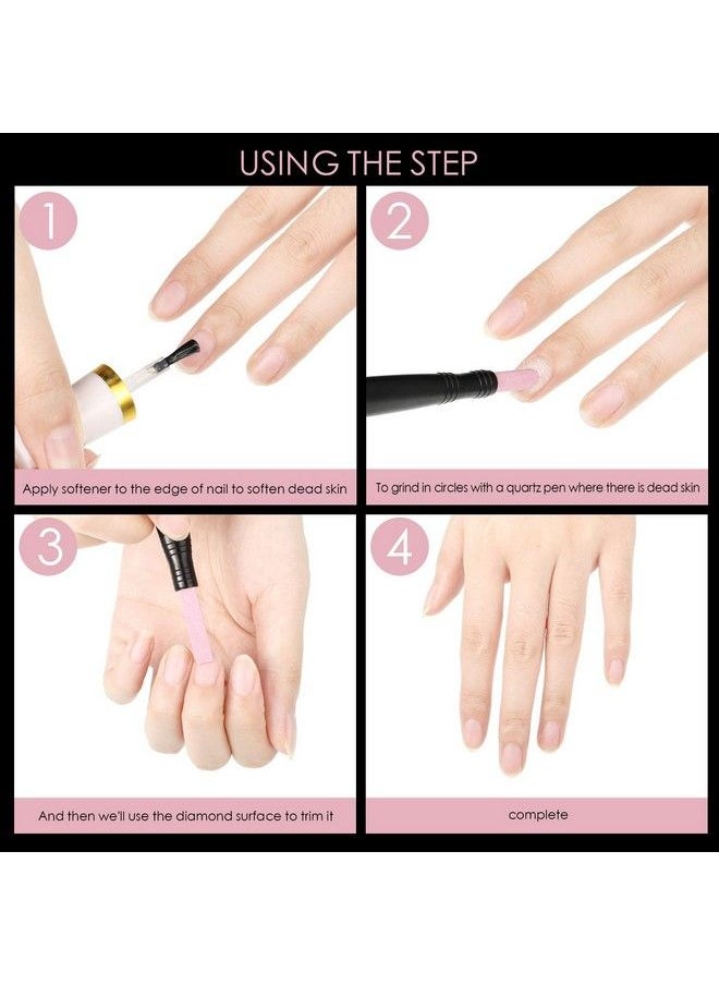 Mudder - 6 Pieces Pumice Stone Nail File Stone Sanding Nail File Stone Cuticle Remover Stick Doubleheaded Polishing Pen For Household Beauty Salon Fingernail Toenail Peeling Dead Skin Repairing - Image 1