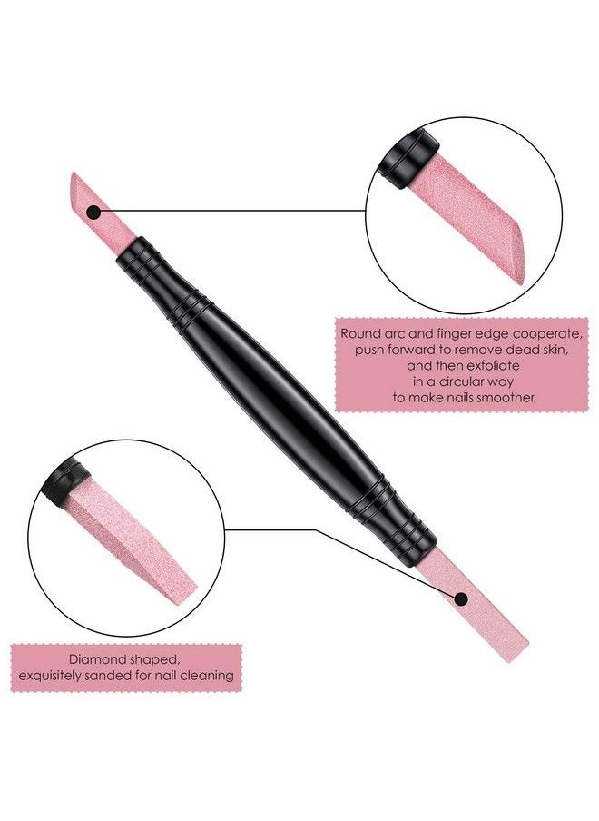 Mudder - 6 Pieces Pumice Stone Nail File Stone Sanding Nail File Stone Cuticle Remover Stick Doubleheaded Polishing Pen For Household Beauty Salon Fingernail Toenail Peeling Dead Skin Repairing - Image 1