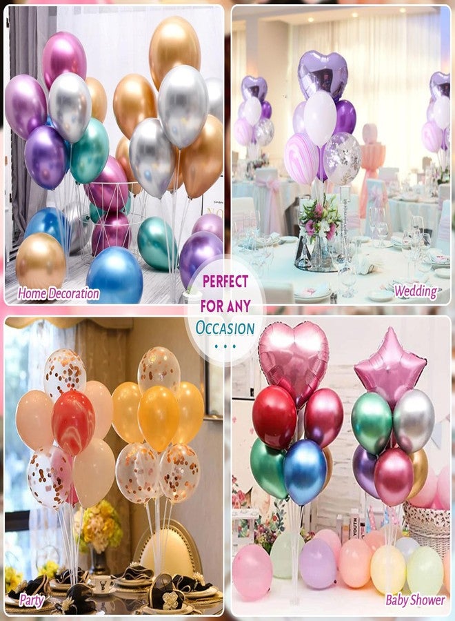 Sakolla 4 Sets Balloon Stand Kits for Table Balloon Sticks with Self-stick Base Desktop Balloon Table Stand Centerpiece Balloon Holder for Birthday Baby Shower Party Wedding Anniversary - Image 5