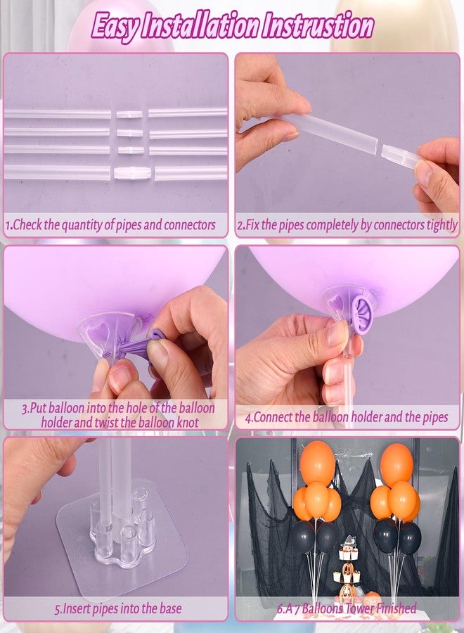 Sakolla 4 Sets Balloon Stand Kits for Table Balloon Sticks with Self-stick Base Desktop Balloon Table Stand Centerpiece Balloon Holder for Birthday Baby Shower Party Wedding Anniversary - Image 3