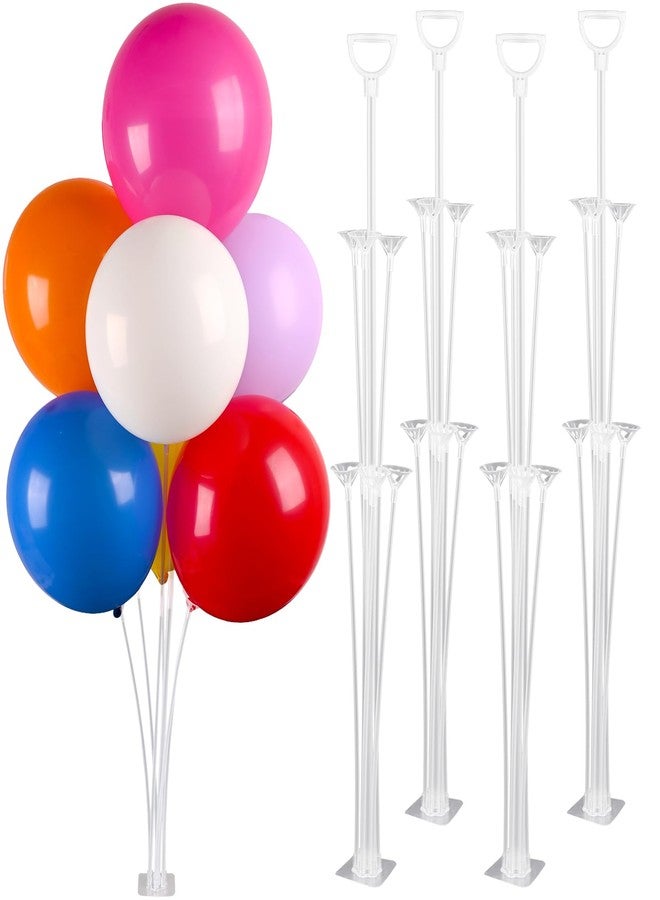 Sakolla 4 Sets Balloon Stand Kits for Table Balloon Sticks with Self-stick Base Desktop Balloon Table Stand Centerpiece Balloon Holder for Birthday Baby Shower Party Wedding Anniversary - Image 1