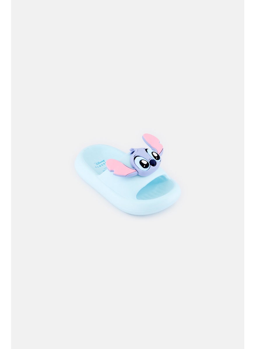 Disney Toddlers Girl Lilo And Stitch Slip On Slides, Light Blue  - Image 1