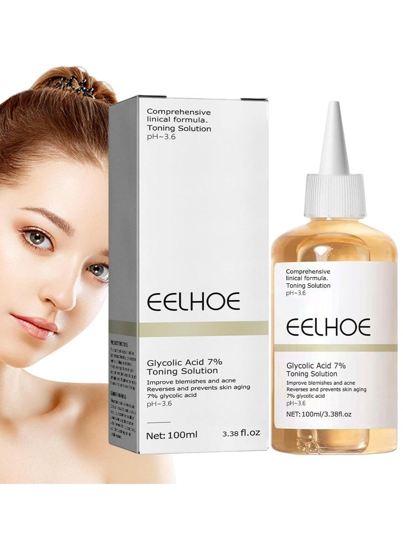 EELHOE Moisturizing Whitening Glycolic Acid Shrink Pores Acne Pimple Repair Acne Scar Remove Brighten Anti-Aging Soothing Serum Liquid - Image 2