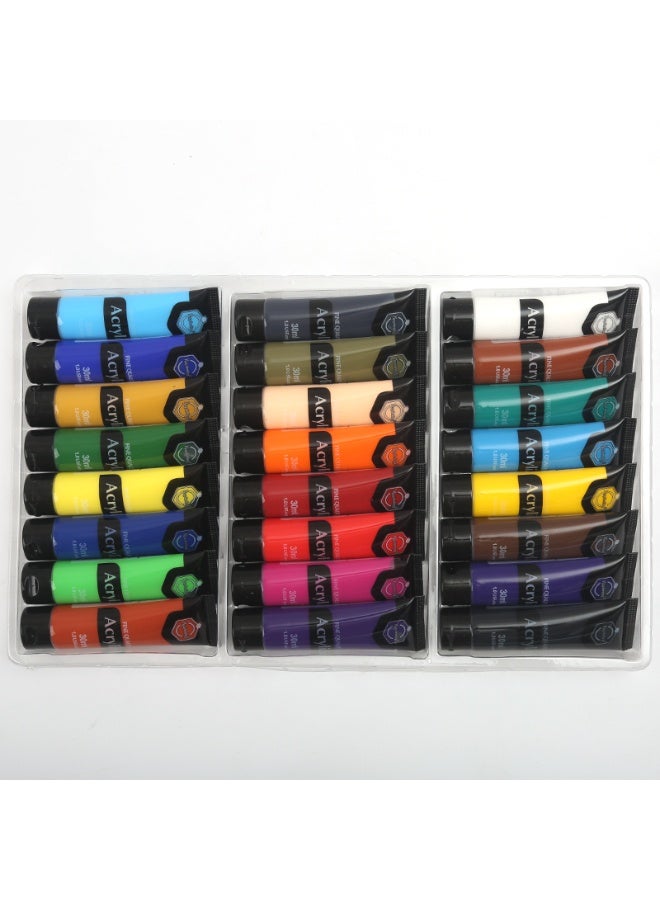 Keep Smiling ACRYLIC Paint Set 24 PCS x 30ml – High-Quality Paint for Students & Artists – Bright Colors, Fast-Drying, Mixable - Image 2