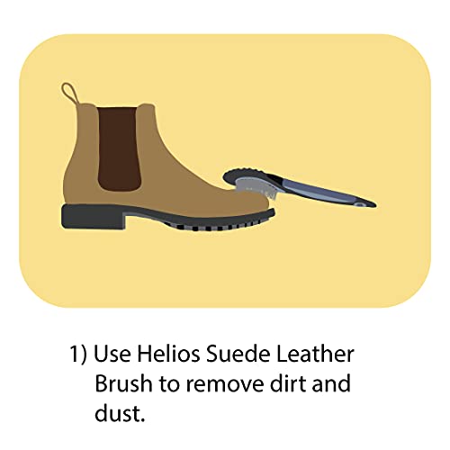 Helios Nubuck & Suede Cleaner 250ML | Restores Color & Shine | Shoe & Bag Care Solution | Removes Dirt & Revives Finish | Easy to Use Spray (Natural) - Image 5
