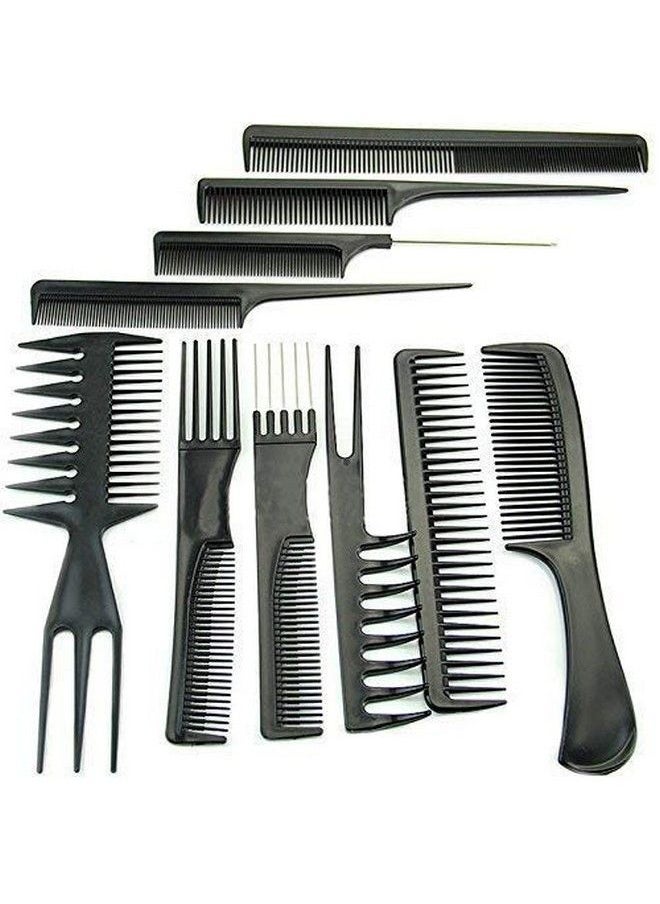 ClubComfort Set Of 10 Pcs Multipurpose Salon Hair Styling (41 * 25) Cm Hairdressing Hairdresser Barber Combs Professional Comb Kit  - Image 2