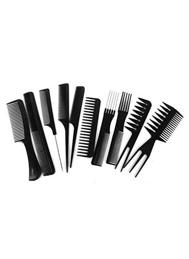 ClubComfort Set Of 10 Pcs Multipurpose Salon Hair Styling (41 * 25) Cm Hairdressing Hairdresser Barber Combs Professional Comb Kit  - Image 3