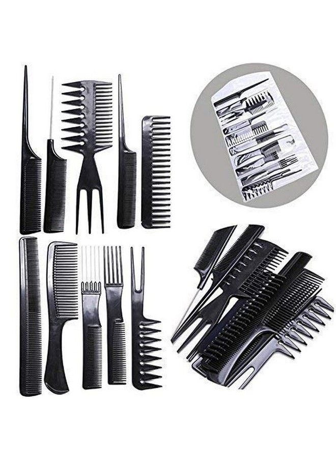ClubComfort Set Of 10 Pcs Multipurpose Salon Hair Styling (41 * 25) Cm Hairdressing Hairdresser Barber Combs Professional Comb Kit  - Image 5