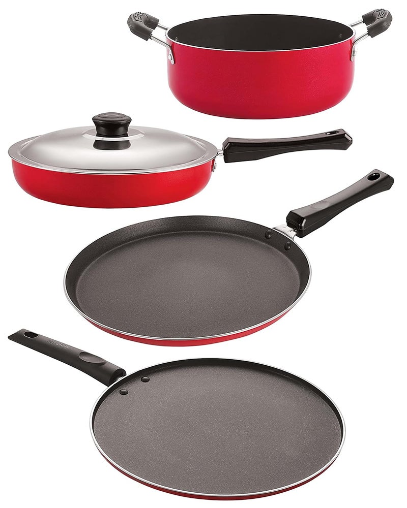 Nirlon Nirlon NonStick Kitchenware Cooking Utencil Combo Set of 4 Pieces FT10_FP13_ST12_CS24  - Image 1