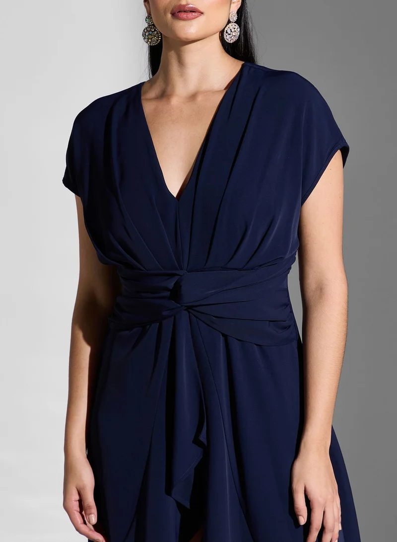 Coast Front Twist Asymmetrical Hem Dress