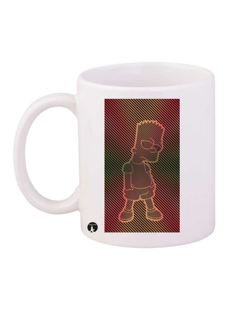 RKN The Simpsons Printed Mug White/Red/Green Standard Size