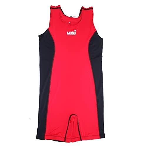 USI UNIVERSAL 419WSM Wrestling Suit for Men, Wrestling Singlet with Nylon Elastane Fabric 210 GSM, Irritation Free Flat Lock Seam (Red, Size L) - Image 4