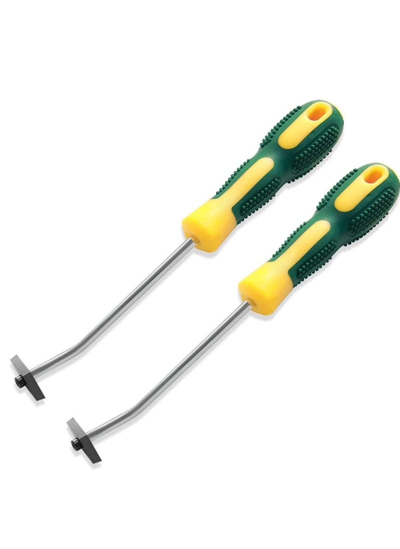 SYOSI Tile Grout Removal Tool Caulking Removal Tool Detachable Tungsten Steel Blades Tile Joints Seams Scraper Corners Grout Caulking Cleaner Remover Tile Removal Tool for Tile - 2 Pack  - Image 1