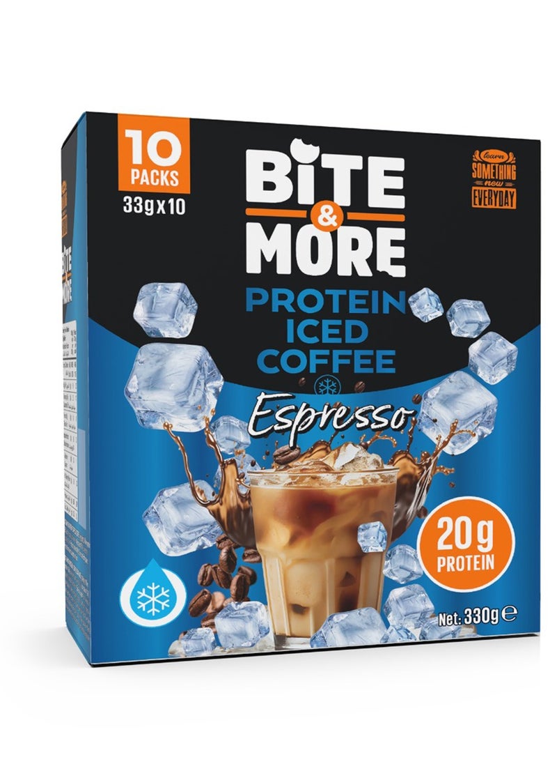 Bite & More Bite & More Protein Iced Coffee Espresso Flavour 10x33g 330g 