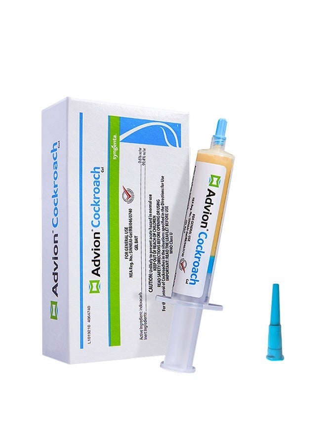 أدفيون جل أدفيون 30 غرام للصراصير مع مكبس وطرف - للصراصير الألمانية والأمريكية والمنزلية - عبوة واحدة - Image 1
