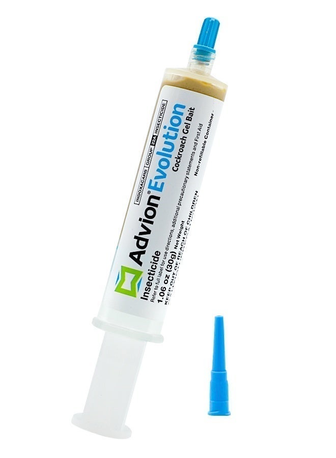 Advion 30g Cockroach Gel with Plunger & Tip – For German, American & Household Roaches – 1 Pack - Image 1