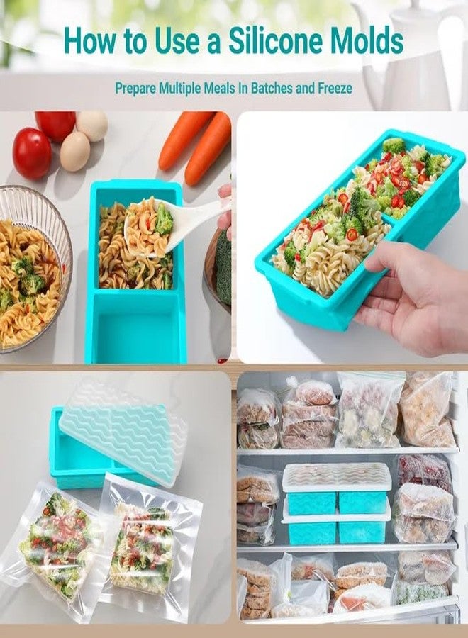 Aopigavi Silicone Freezer Tray with Lid - 2-Cup Soup Freezer Container Molds, Large Ice Cube Trays for Freezing Soup, Sauce & Broth, Meal Prep & Food Storage - Oven & Dishwasher Safe, 2-Pack - Image 5