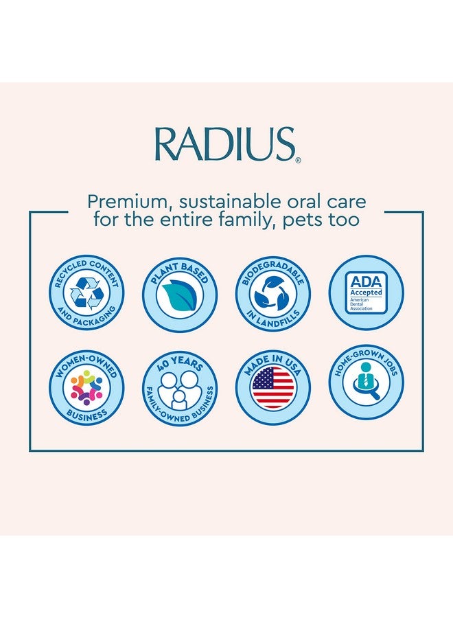Radius Toothbrush Flex Brush BPA Free & ADA Accepted Designed to Improve Gum Health & Reduce Gum Issues - Right Hand - Lime White - Pack of 1 - Image 5
