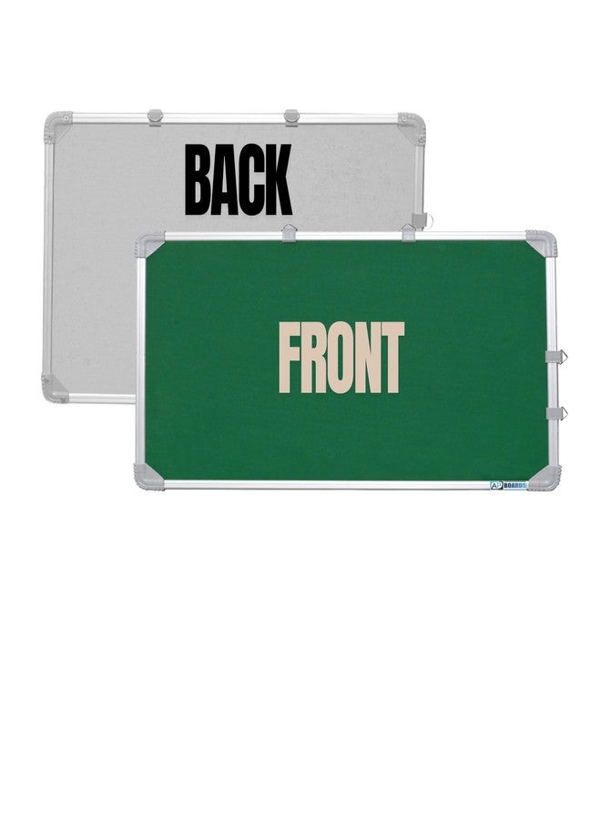لوحة إعلانات/قماش ناعم بإطار من الألومنيوم من AP BOARDS™ (2 × 1 قدم) للمكاتب والمدارس والمنازل، كما أنها رائعة للاستخدام الشخصي والمهني - عبوة من قطعة واحدة (أخضر) - Image 3