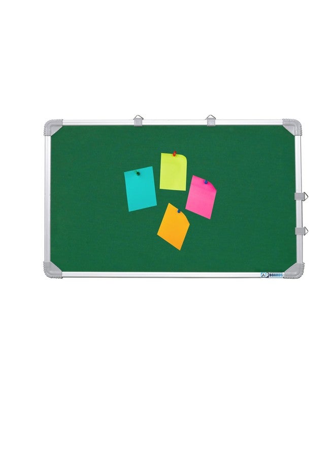 لوحة إعلانات/قماش ناعم بإطار من الألومنيوم من AP BOARDS™ (2 × 1 قدم) للمكاتب والمدارس والمنازل، كما أنها رائعة للاستخدام الشخصي والمهني - عبوة من قطعة واحدة (أخضر) - Image 1