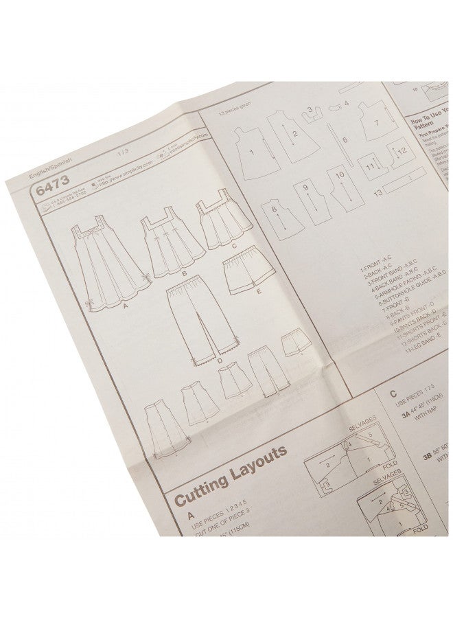 New Look Sewing Pattern 6473 Toddler Separates, Size A (1/2-1-2-3-4) - Image 4