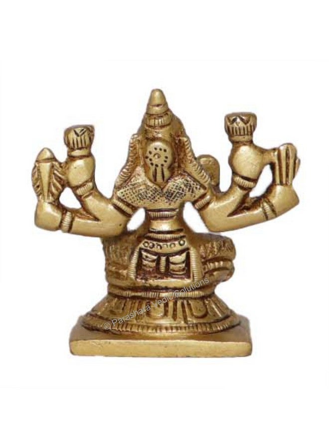 ARKAM Brass Dhanya Lakshmi Murti/Dhanya Laxmi Idol/Pital Ashthalakshmi Statue - Antique Brass for Home/Temple/Office (Height: 6.4 cm, Weight: 210 GMS) - Image 4