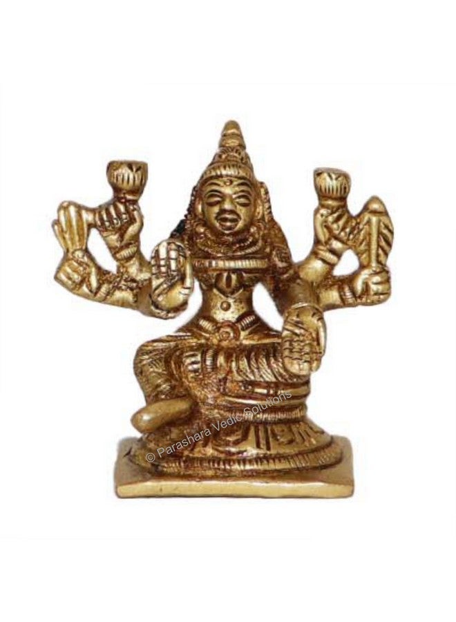 ARKAM Brass Dhanya Lakshmi Murti/Dhanya Laxmi Idol/Pital Ashthalakshmi Statue - Antique Brass for Home/Temple/Office (Height: 6.4 cm, Weight: 210 GMS) - Image 1