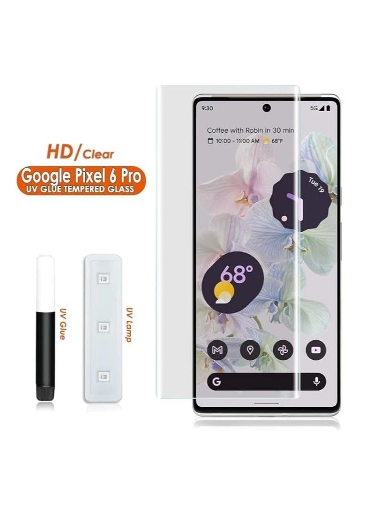 MIGOFAST Screen Protector for Google Pixel 6 Pro UV Tempered Glass, Film HD Screen Saver, 9H Hardness, Bubble-free Screen Replacement Protector Film - Image 2