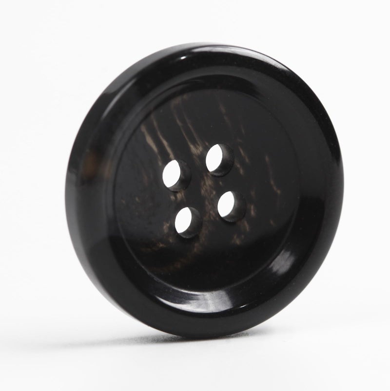 80 Large 34 inch Black Buttons for Sewing  Round Resin 4 Hole Flatback Coat  Shirt Sweater Buttons  20mm Bulk
