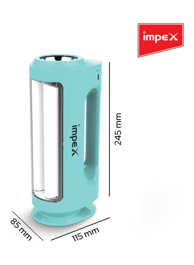 Impex Rechargeable emergency lantern, LED flash light | 30 high-brightness SMD LED, works for 4 hours, suitable for power outages (blue) - Image 5