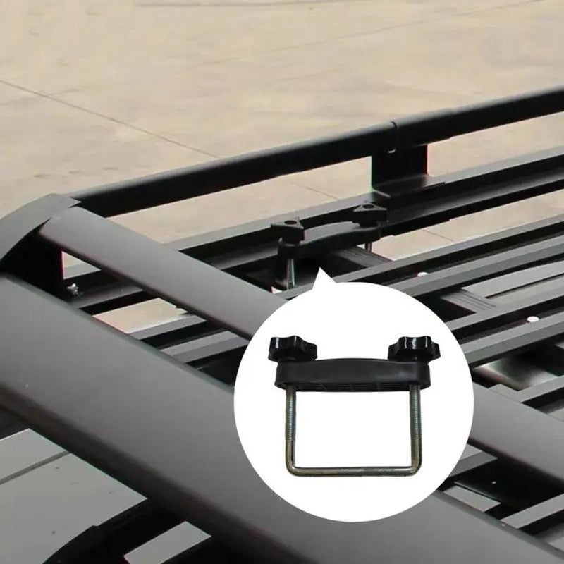 Roof Rack Clamp U Bracket With Locking Nut 3.15 Inch Metal And PP - Image 3