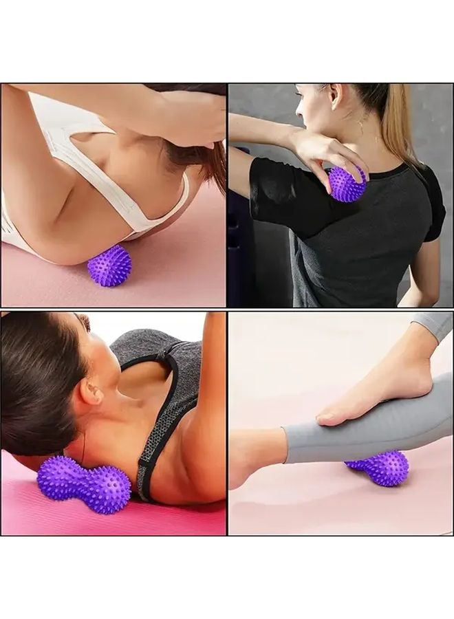 Black Peanut Massage Ball for Muscle Neck Tension Relief Back Shoulder Feet Pain - Image 2