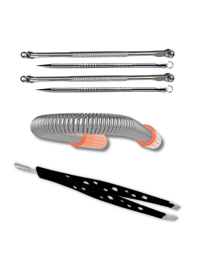 Out of Box 6-Piece Facial Care Combo - 4 Blackhead Remover Sticks, 1 Upper Lip Hair Removal Spring, 1 Hair Plucker 2in1 - Image 2