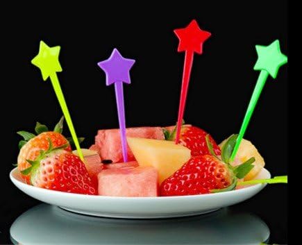 Comicfs 250 Pcs Plastic Star Toothpicks Picks for Appetizers 35 Fruit Fork Cocktail Sticks Disposable Cocktail Sticks and Cocktail Picks for Drinks Multicolor Plastic Star Cocktail Picks 19 - Image 5