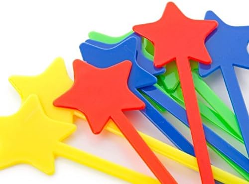 Comicfs 250 Pcs Plastic Star Toothpicks Picks for Appetizers 35 Fruit Fork Cocktail Sticks Disposable Cocktail Sticks and Cocktail Picks for Drinks Multicolor Plastic Star Cocktail Picks 19 - Image 3