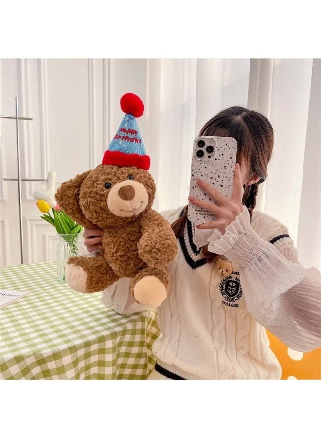 إيليلي دب تيدي محشو بطول 30 سم، دمية دب قطيفة رائعة لحفلات أعياد الميلاد ذات الطابع الحيواني، لعبة رفيق للأطفال - Image 4