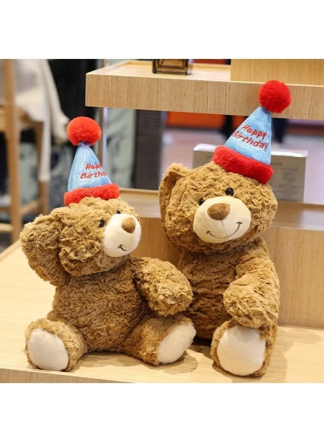 إيليلي دب تيدي محشو بطول 30 سم، دمية دب قطيفة رائعة لحفلات أعياد الميلاد ذات الطابع الحيواني، لعبة رفيق للأطفال - Image 3