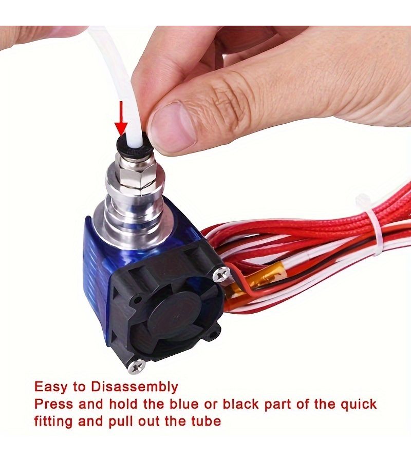 10 قطع تركيبات هوائية PC4 M6 M10 باللون الأزرق والأسود لطابعة Creality Ender CR10 ثلاثية الأبعاد - Image 5